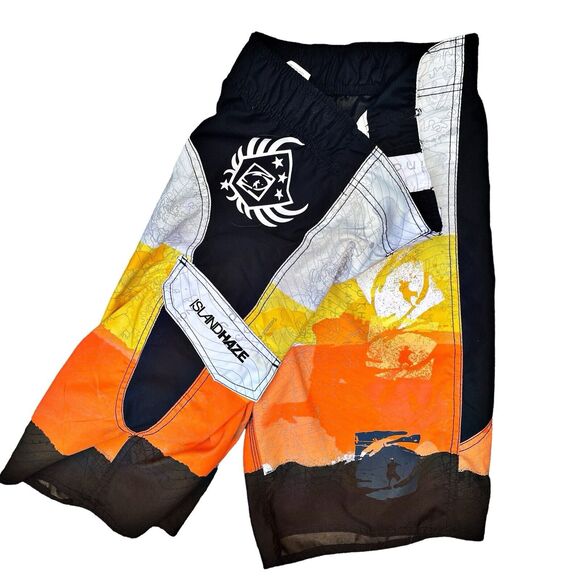 Island Haze Aussie Mens Board Shorts Sz S Surfer Beach Map of Australia Graphic - Picture 3 of 7